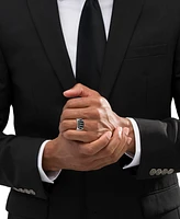 Men's Black Diamond Two Level Ring (2 ct. t.w.) in Sterling Silver
