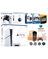 Sony Playstation 5 Slim Disc with Pulse Headset, Extra Edge Controller, Fps Grip Kit
