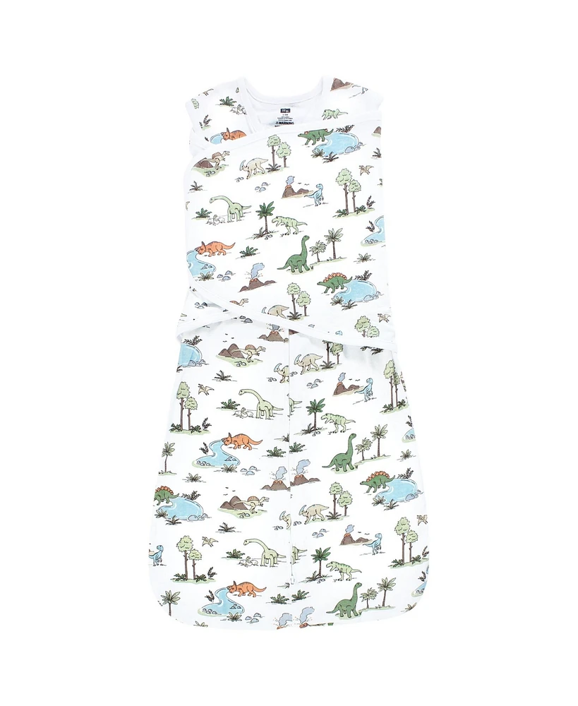 Hudson Baby Boys Convertible Swaddle Sleep Sack, Dinosaur Adventures, 3-9 Months