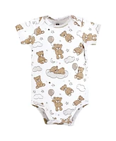 Hudson Baby Boys Cotton Bodysuits, Dreamy Teddy, 9-12 Months