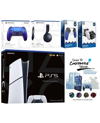 Sony Playstation 5 Slim Digital with Black Pulse Headset, Extra
