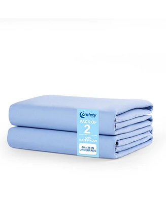 Washable Underpads, Reusable Ultra Absorbent Incontinence Bed Pads for Adults & Seniors, Protective Durable Bedding Shield, 2 Pack
