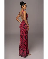 Jluxlabel Women's Floral Front And Center Maxi Dress