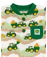 John Deere Baby Boys Henley Romper