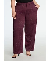 Eloquii Plus Rhinestone Embellished Trouser