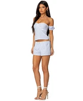 Edikted Women's Taryn Off Shoulder Striped Top