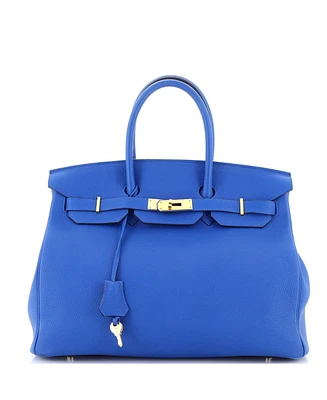 Pre-Owned Hermes Birkin Handbag Togo with Gold Hardware
