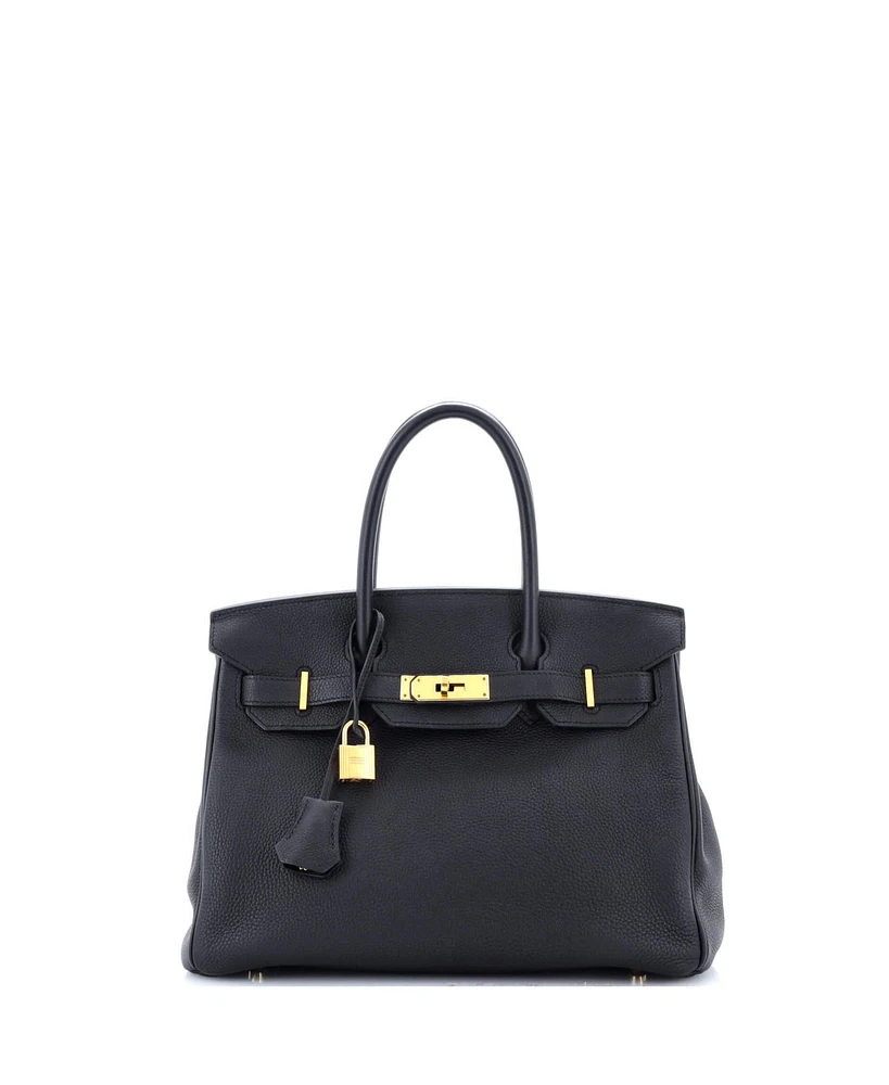 Pre-Owned HERMES Birkin Handbag Togo with Gold Hardware