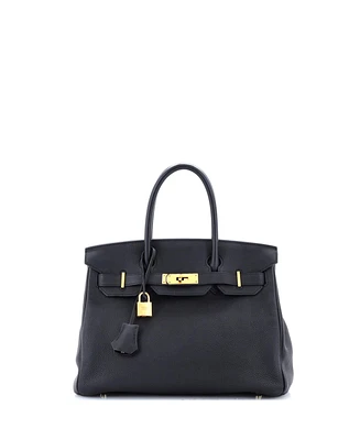 Pre-Owned HERMES Birkin Handbag Togo with Gold Hardware