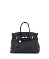 Pre-Owned HERMES Birkin Handbag Togo with Gold Hardware