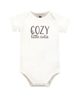 Hudson Baby Boys Cotton Bodysuits, Cozy Cutie, Preemie