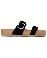 Minnetonka Women's Gideon Suede 2-Strap Buckle Sandals