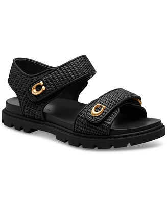 Coach Women's Brynn Straw Sandals