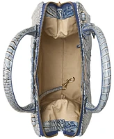 Brahmin Small Caroline Melbourne Embossed Leather Satchel