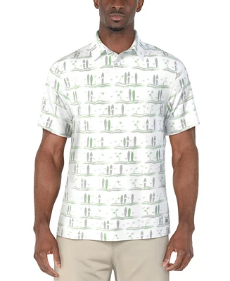 Pga Tour Men's Surfboard-Print Polo Shirt