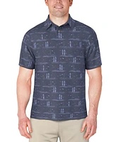 Pga Tour Men's Surfboard-Print Polo Shirt