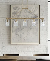 Ink+Ivy 77.5" Curiana 5-light Linear Iron Chandelier