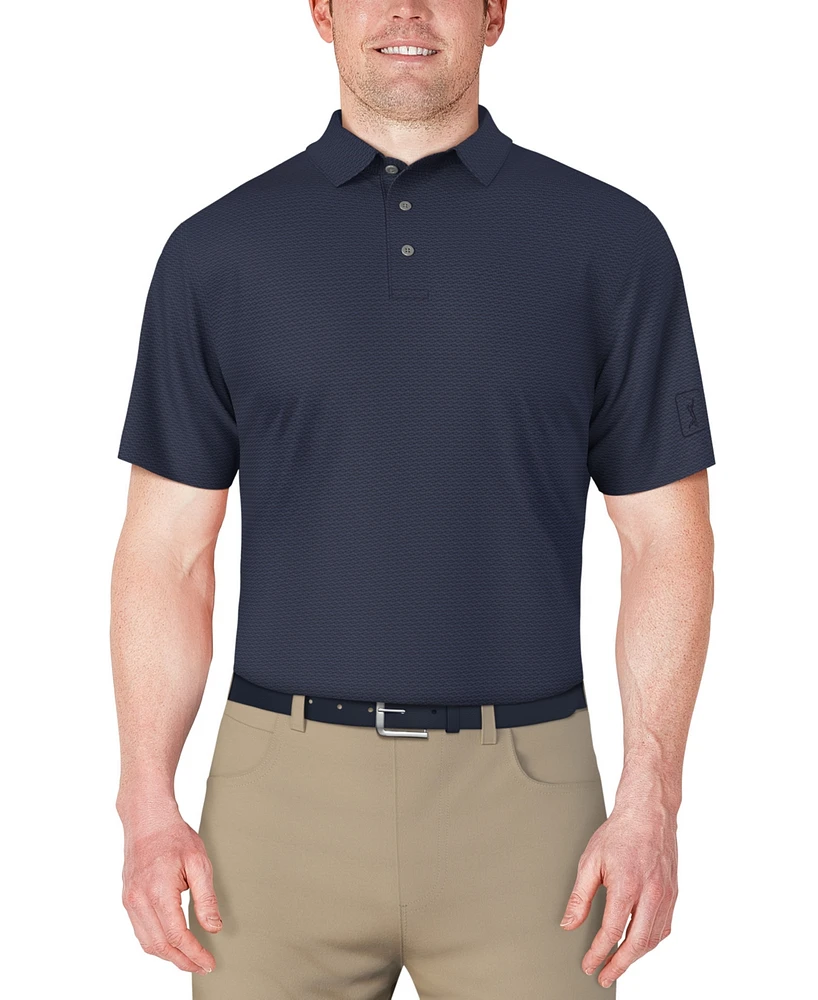 Pga Tour Men's Micro-Jacquard Polo Shirt