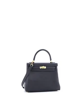 Pre-Owned HERMES Kelly Handbag Togo with Gold Hardware