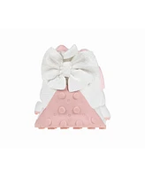 Bebe Toddler Girls Double Layer Bow at Back with Medallion Sneakers