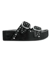 Marc Fisher Ltd Women's Sayge Studded Double Band Flatform Sandals