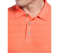 Pga Tour Men's Jaspe Airflux Short Sleeve Striped Golf Polo Shirt