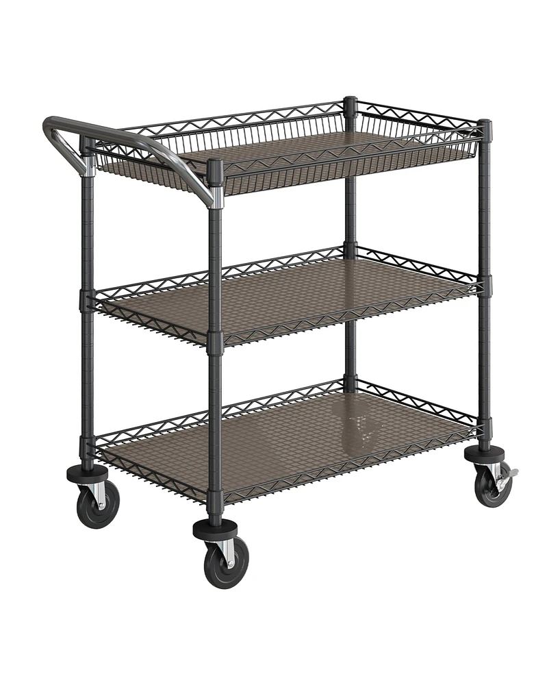 Seville Classics 3-Tier Commercial Rolling Utility Cart