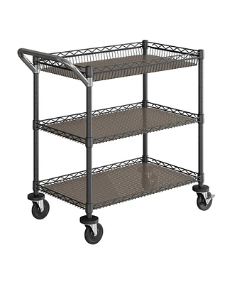 Seville Classics 3-Tier Commercial Rolling Utility Cart