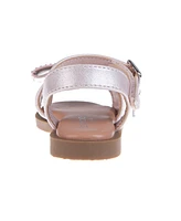 Bebe Toddler Girls Charm and Bow with Rhinestones Sandals