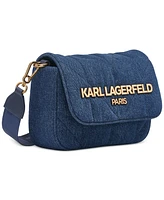 Karl Lagerfeld Paris Voyage Quilted Denim Crossbody Bag