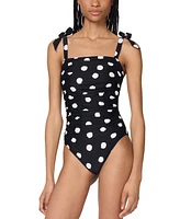 Kate Spade New York Women's Shirred Tied One-Piece Swimsuit