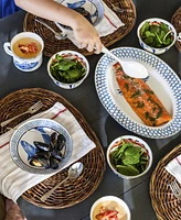 Golden Rabbit Fish Camp Enamelware Dinner Plates, Set of 4