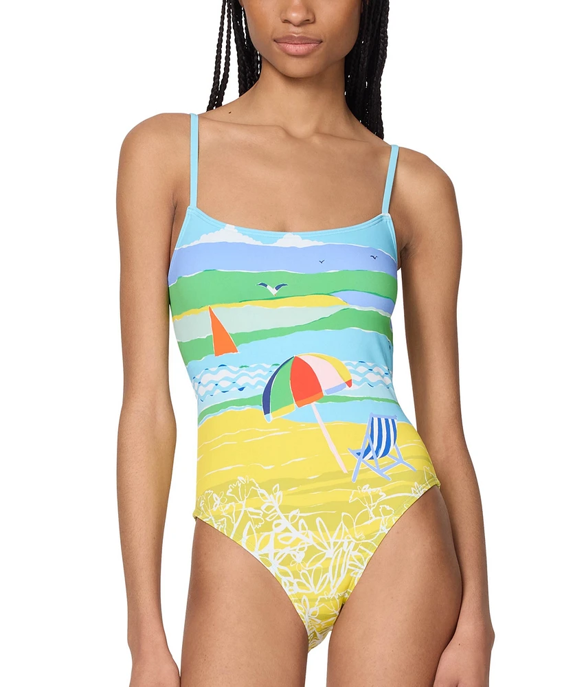 Kate Spade New York Women's Tie-Back One-Piece Swimsuit
