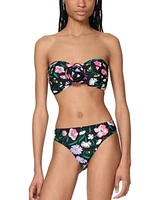 Kate Spade Womens Rosette Trim Bandeau Bikini Top High Cut Bottoms