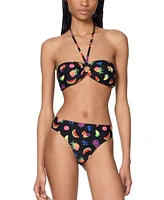 Kate Spade New York Womens Fruits Bandeau Ring Bikini Top High Cut Bottoms