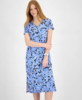 Tommy Hilfiger Women's Paisley-Print V-Neck Midi Dress