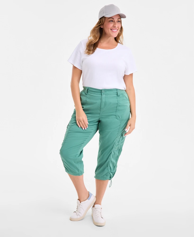 Style & Co Plus Cargo Capri Pants, Exclusively at Macy's