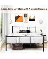 Full Size Platform Bed Frame with High Headboard-Full Size