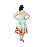 Unique Vintage Plus 1950s Sweetheart Sleeveless Swing Dress