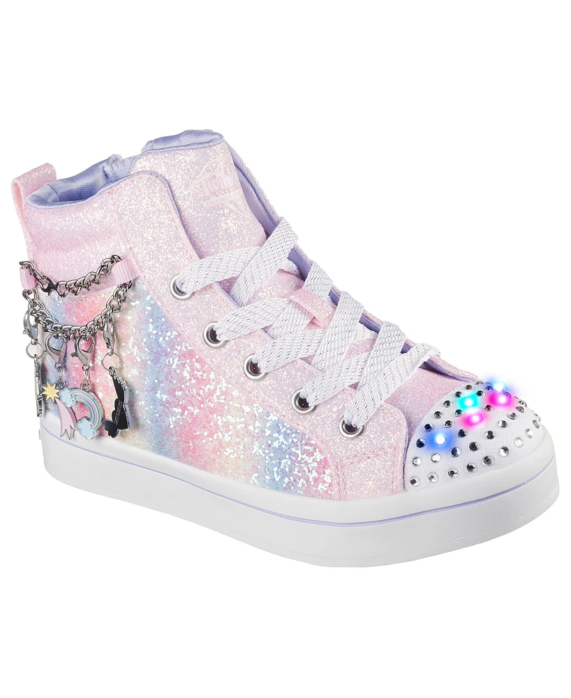 Skechers Little Girls Twi-Lites - Charm Glitz Light-Up Casual Sneakers from Finish Line