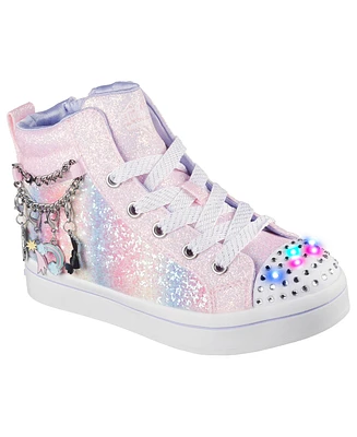 Skechers Little Girls Twi-Lites - Charm Glitz Light-Up Casual Sneakers from Finish Line