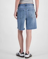 Tinseltown Juniors' Tie-Waist Jort Jean Shorts