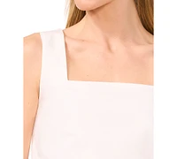 CeCe Women's Square-Neck Rickrack-Hem Crop Top