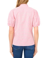 CeCe Women's Split-Neck Raglan-Sleeve Cotton Blouse