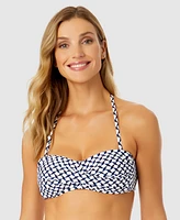 Anne Cole Women's Neo Geo Twist-Front Bandeau Bikini Top