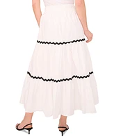 CeCe Women's Rickrack-Trim Maxi Skirt