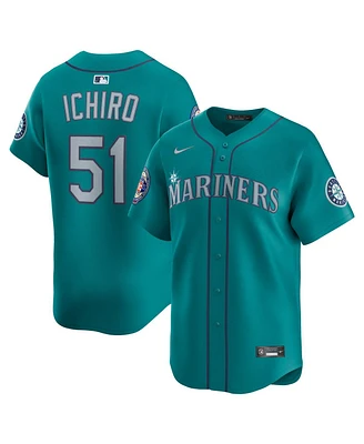 Nike Men's Ichiro Suzuki Aqua Seattle Mariners 2025 National Baseball Hall of Fame Nike Alternate Limited Player Jersey