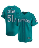 Nike Men's Ichiro Suzuki Aqua Seattle Mariners 2025 National Baseball Hall of Fame Nike Alternate Limited Player Jersey