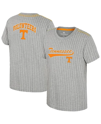 Colosseum Big Boys and Girls Heather Gray Tennessee Volunteers Airball Baseball T-Shirt