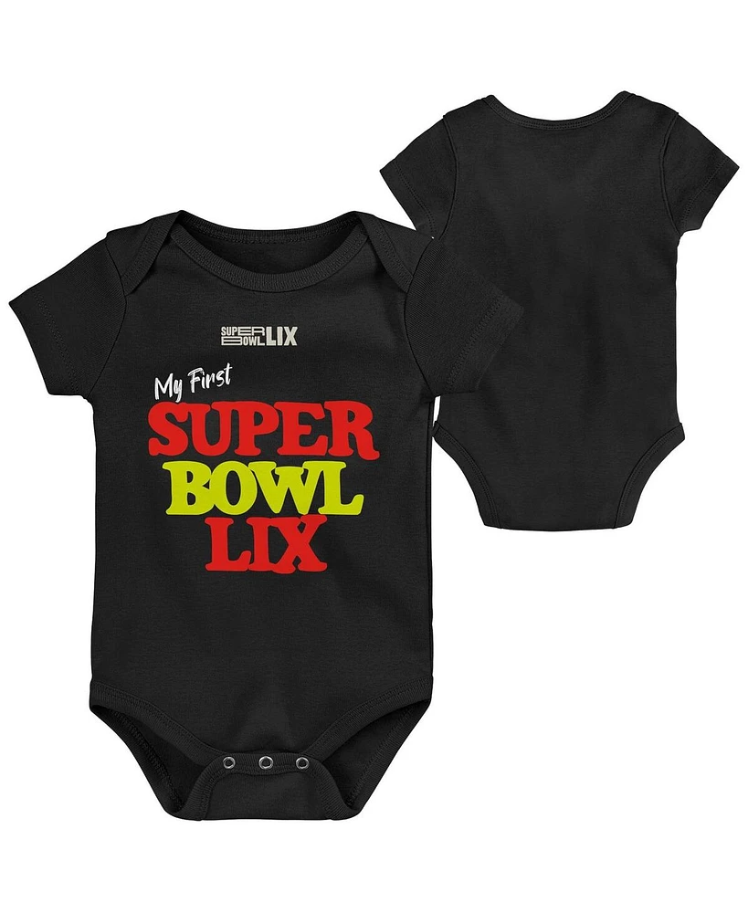 Outerstuff Newborn Black Super Bowl Lix My First Bodysuit